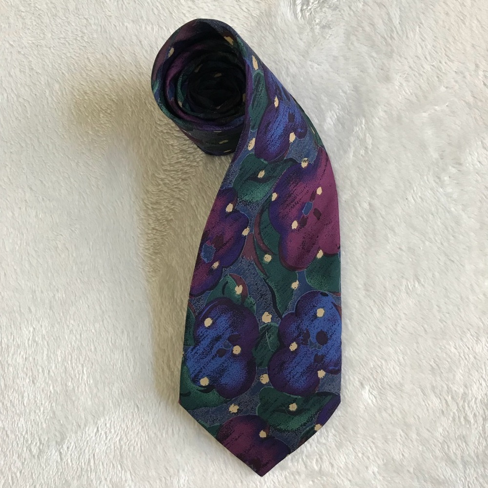 Jim Thompson Floral Watercolor Tie